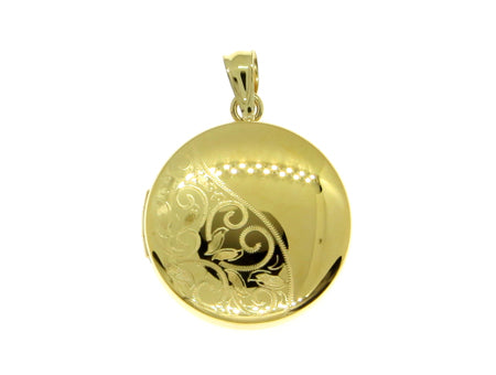 Yellow Gold Plated on Silver Locket.