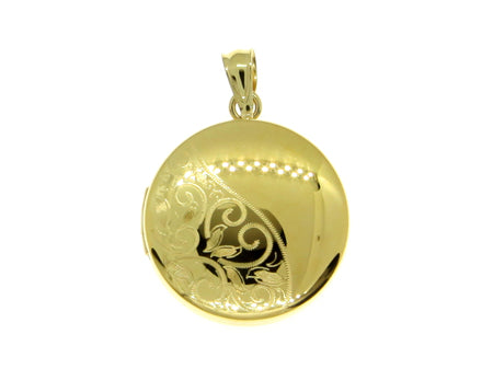 20 mm Round 9 Ct Gold Locket