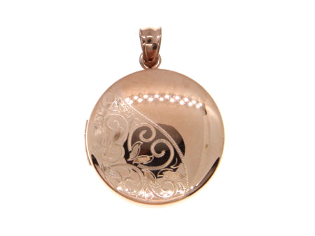 Rose Gold Plated on Silver Locket.