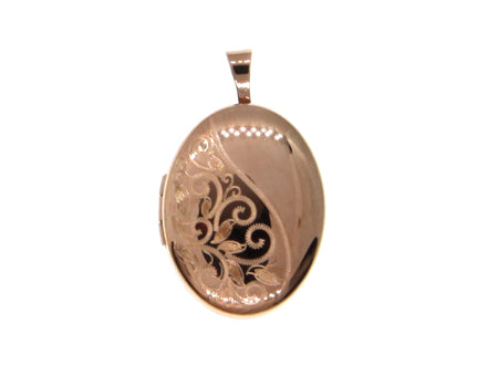 Rose Gold Plated on Silver Locket.