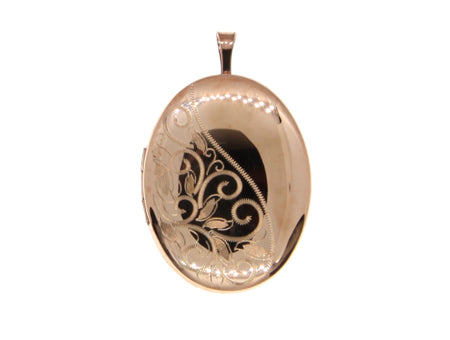 Rose Gold Plated on Silver Locket.