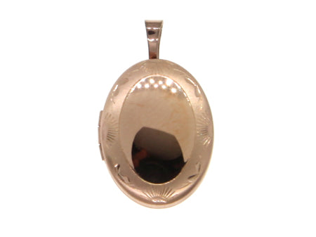 Rose Gold Plated on Silver Locket.