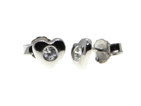 A Kids Heart Silver Earring