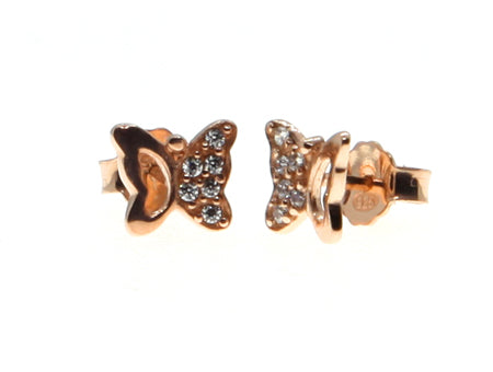 A Kids Butterfly Rose Gold Earring