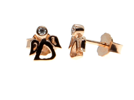 A Kids Angel Rose Gold Earring