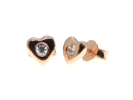 A Kids Heart Rose Gold Earring