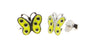 A Kids Yellow Butterfly Silver Earring