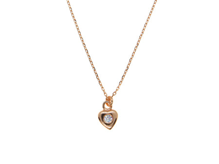 A Kids Heart Rose Gold Necklace
