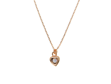 A Kids Heart Rose Gold Necklace