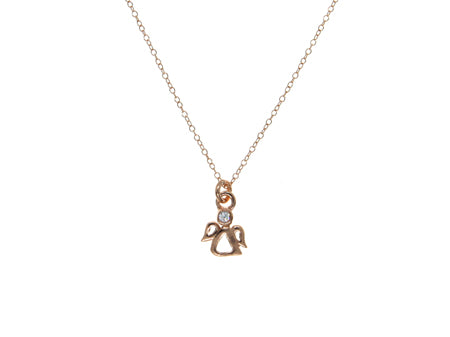 A Kids Angel Rose Gold Necklace