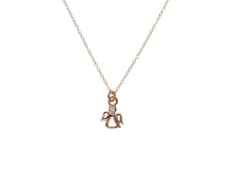 A Kids Angel Rose Gold Necklace