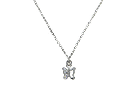 A Kids Butterfly Silver Necklace