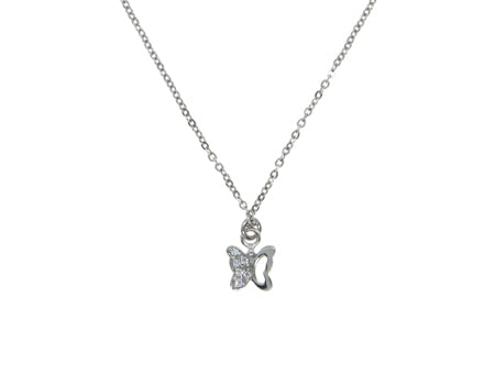 A Kids Butterfly Silver Necklace