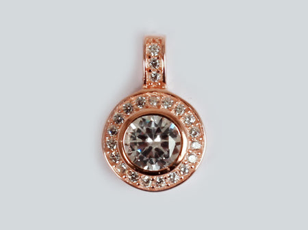 A Silver with Rose Gold Plate Pendant