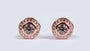 A Silver with Rose Gold Plate Earring