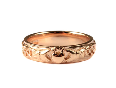 Claddagh Gold Plated Silver Ring