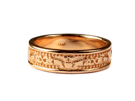 Claddagh Gold Plated Silver Ring