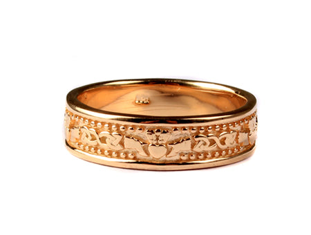 Claddagh Gold Plated Silver Ring
