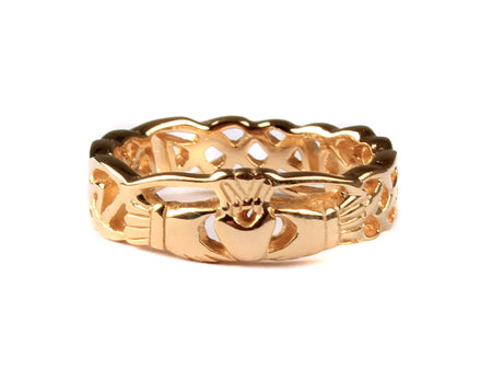 Claddagh Gold Plated Silver Ring