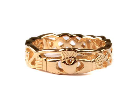 Claddagh Gold Plated Silver Ring