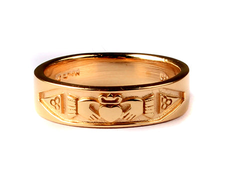 Claddagh Gold Plated Silver Ring