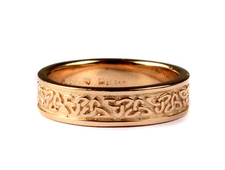 Celtic Yellow Gold Plated Silver Ring