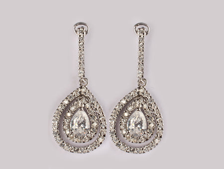A White Cubic Zirconia Earring