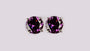 A Amethyst & White Cubic Zirconia Earring. 4MM