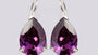 A Amethyst & White Cubic Zirconia Earring.