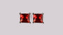 A Garnet Cubic Zirconia Earring 5mm x 5mm