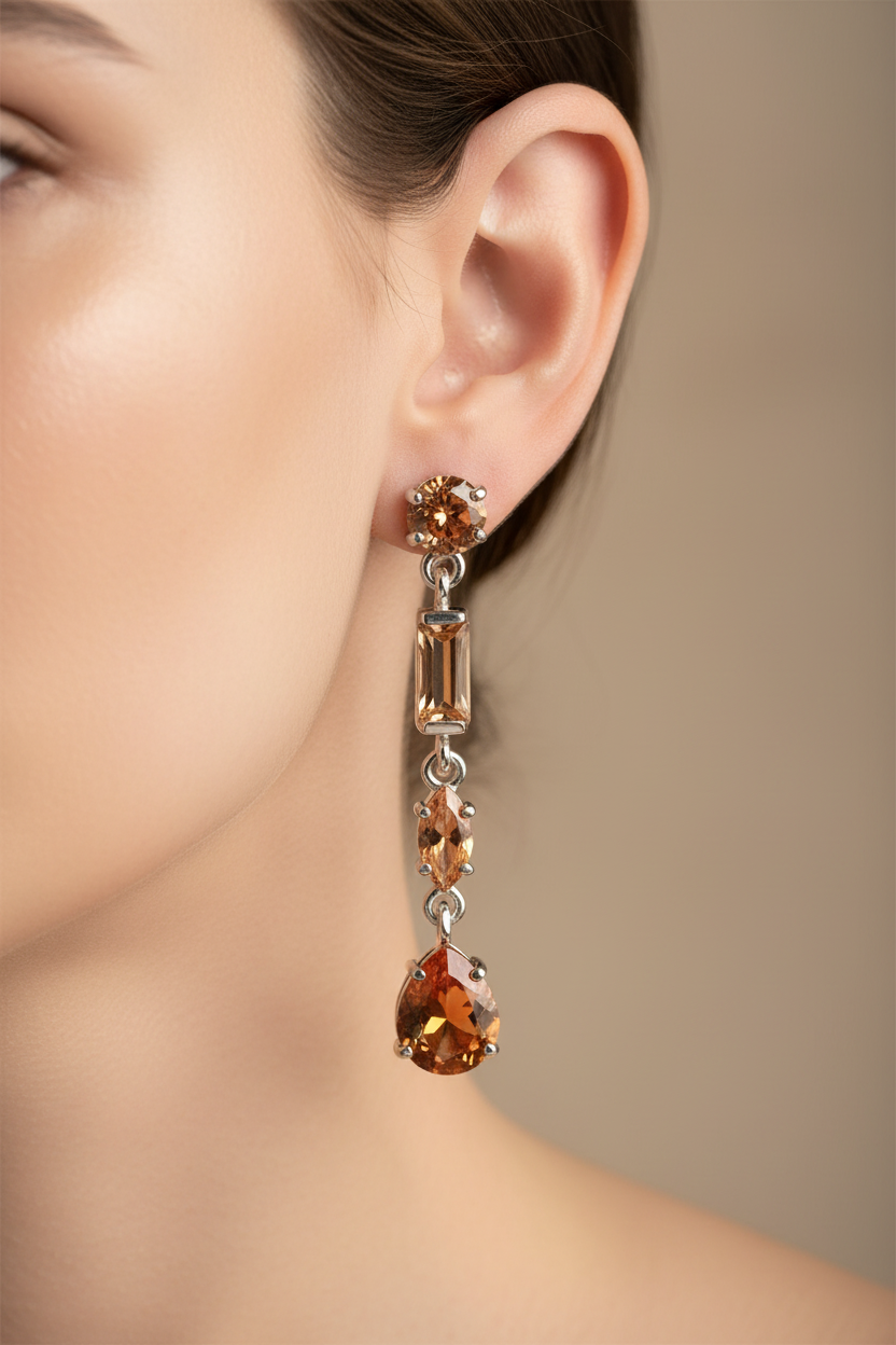 Champagne/Smokey Quartz Earring