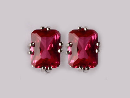 A Ruby Cubic Zirconia Earring