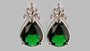 A Emerald & White Cubic Zirconia Earring.