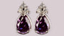 A Amethyst & White Cubic Zirconia Earring.