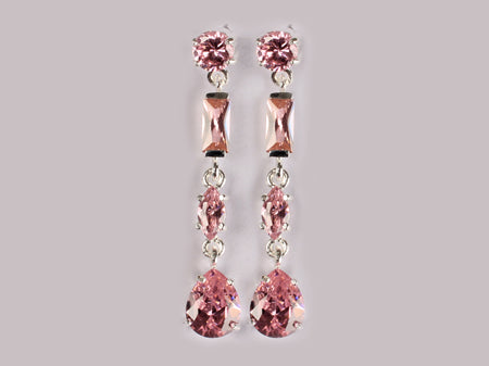 A Pink Cubic Zirconia Earring.