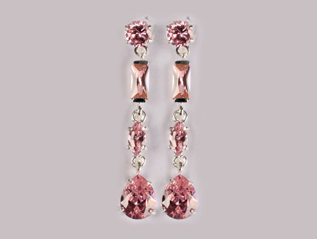 A Pink Cubic Zirconia Earring.