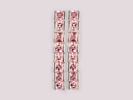 A Pink Cubic Zirconia Earring.