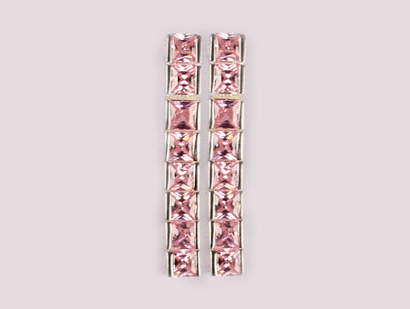 A Pink Cubic Zirconia Earring.