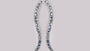 A Sapphire & White Cubic Zirconia Earring.
