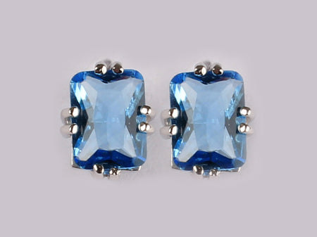 Topaz Silver Cz Earring