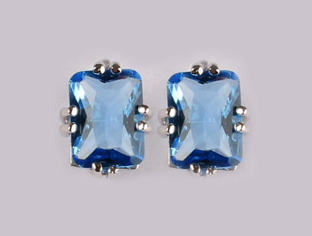 Topaz Silver Cz Earring