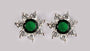 A Emerald & White Cubic Zirconia Earring.
