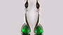 A Emerald & White Cubic Zirconia Earring.