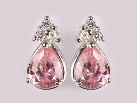 A Pink Cubic Zirconia Earring.