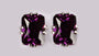 A Amethyst Cubic Zirconia Earring.