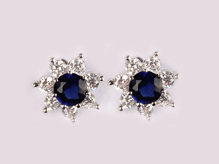 A Sapphire Cubic Zirconia Earring