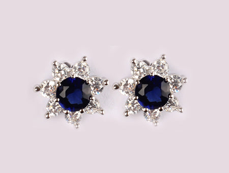 A Sapphire Cubic Zirconia Earring