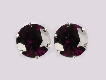 A Amethyst & White Cubic Zirconia Earring.
