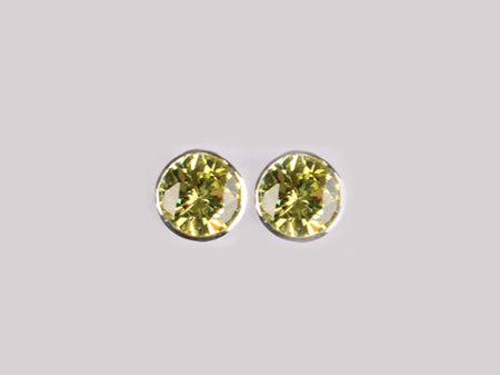 A Peridot Cubic Zirconia Earring.