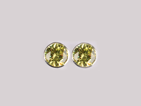 A Peridot Cubic Zirconia Earring.